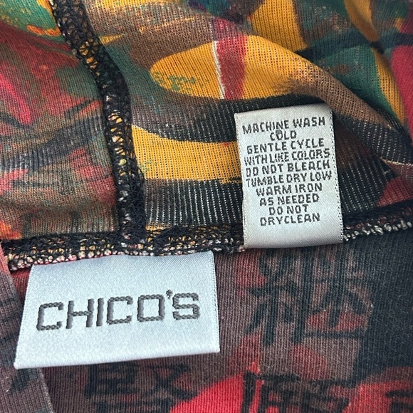 Chico’s Multicolor Oriental Artsy Graphics Cotton Zip Hoodie Women’s M - Picture 12 of 12